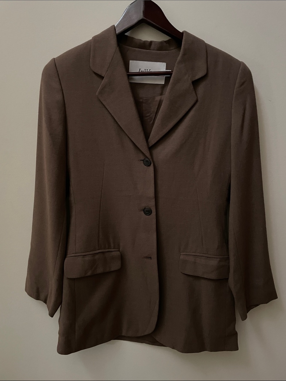 Vintage Inwear Brown Single-Breasted Blazer